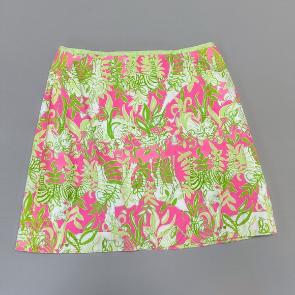 Lilly Pulitzer Pink and Green Mini Skirt, 10 - Picture 6 of 7